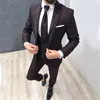 Erkekler Özel Lacivert Mavi Slim Fit Düğün Kostüm Takım Elbise Erkekler Için Damat Suits Smokin 3 Parça Groomsmen Parti Takım Elbise Düğün 201106