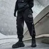 Glacialwhale Mens Cargo Spodnie Męskie Moda 2021 Nowe Multi Kieszenie Joggers Hip Hop Streetwear Black Spodnie Jogging Spodnie dla mężczyzn H1223