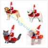 Vêtements de Noël pour chiens de Noël Costumes de Père Noël Festival du Nouvel An Habillage Vêtements pour animaux de compagnie Fête de Noël Cosplay Santa Dog Red Coat2253