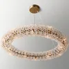round living room crystal chandelier modern flower lamp gold bedroom cristal lights,luxury clothes shop lighting