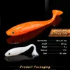 8 pz/borsa Pesca Soft swimbait 84mm 5g Bass esca da pesca Esca giù drop shot rig per jig head worm 6 colori