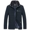 Veste chaude pour hommes Parka d'hiver Col de fourrure Coupe-vent Coton rembourré Anorak Épais Manteau noir Mâle Casual Automne Veste polaire Hommes 201126