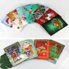 Vente chaude DIY Diamond Peinture Carte Brillant Kits de broderie spéciaux Cartes de voeux de Noël Père Noël Joyeux Noël 201202