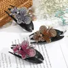 Butterfly Barette Hair Claw Big Size Fancyin Hair Accessories Rhinestone Crystal Hairpins Hair Clip Headwear for Women Girls