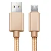 Telefonkabel 2.4a Unbuken Metall Braid Typ C USB/Mikrokabel Ladegerät für Samsung S10Plus S9 S7 Edge Android 1m3ft/2m6ft/3m 10ft