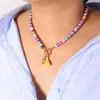 Koralik Choker Naszyjnik dla kobiet Gliny Żywica Czeski Shell Wisiorek Naszyjnik Kobieta Moda Biżuteria