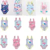 Einstücke Mädchen Bademode Fisch Sommer Kinder Blume Strand Kleid Badeanzüge Rainbow Bikini Kleinkind Strand Sommerkleid Ballon Cartoon