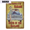 Retro Vintage Ev Dekoru Garaj Metal İşaretleri Pin Up Kız Poster Araba Motosiklet Uçak Uçak Seksi Lady Man Mağara Boyama Duvar Sticker Boyutu 30x20cm