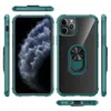 Tpu acrílico transparente transparente carro de montagem de montante de suporte para o dedo do suporte para iphone 7 8 mais x xs xr 11 pro máximo 12 mini