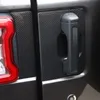 ABS voiture hayon poignée garniture décoration couverture en Fiber de carbone 3 pc pour 2018-2020 Jeep Wrangler JL intérieur accessoires