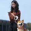 MOESTAR UFO 2格納式犬のリーシュリングLED照明柔軟なペットカラー犬子犬の子犬牽引ロープベルトの長さリーシュ201101332V