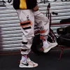 Pyjtrl Mens Thin Pockets Harem Pants Hip Hop Casual Blosers Fashion Casual Streetwear Bins 201128