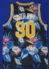 Blommig baskettröja Penny Hardaway Dwyane Wade Allen Iverson Stephen Curry Alonzo Mourning All Stitched Black Top Quality