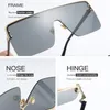 Модные полумочные квадратные солнцезащитные очки женщины негабаритные металлические рамки Большие мужчины солнцезащитные очки дизайнерские очки оттенки UV400189O