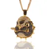 Hip Hop CZ Stone Paved Bling Iced Out Cool Ppupy Pug Dog Pendants Collier pour hommes Bijoux Gold Color14221570