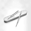 Stainless steel double head v-shaped shovel push cuticle pusher manicure supplies manicure tool suit