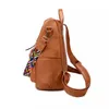 Vintage Women PU Leather Backpack High Quality Large Capacity Travel Shoulder School Bags Mochila Women Solid Crossbody Bag A1113249j