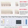 False Nails 24pcs Solid Color Frosted Matte Short Trapezoid Nail Art Long Ballet Wear False Set Manicure Tool Fake s 220225