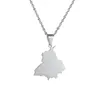 Stainless Steel India Punjab State Map Pendant Neckalces Jewelry