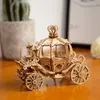 Robotime New Arrival DIY 3D Gramophone Box,Pumpkin Cart Wooden Puzzle Game Assembly Popular Toy Gift for Children Adult TG408 201218