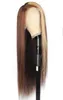 Ishow 28 30 inch 150% 180% 250% hoge dichtheid 4 * 4 menselijk haar pruiken transparante kant sluiting pruik rechtstreeks voor vrouwen honing blonde 4/27 markeer ombre kleur