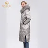 Salco le dernier manteau chaud en hiver perl-cotton à grande zippe