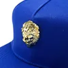 Mannen Vrouwen Klinknagel Lion Head Skull Sunshade Baseball Cap Zomer Sport Zonnescherm Hip Hop Punk Verstelbare Katoen Platte Hoeden P53 220312