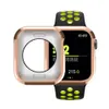 Мягкий силиконовый чехол для Apple Watch Series 1 2 3 4 5 6 SE 7 гальваническое покрытие TPU крышка для IWatch 41mm 45 мм бампера