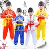 Chinese traditionele mascotte kostuum kinderen kinderen wushu pak kung fu tai chi uniform vechtsporten performance oefening kleding stadium