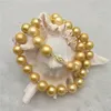 Natura 1112 mm South Mar Genuine Perfect Gold Pearl Collar 18quot14k7665988