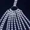 Chaîne de corps collier bikini soutien-gorge chaîne haut pour femmes sexy cristal sous-vêtements string culotte transparente corps bijoux cadeau T200508223E
