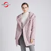 MODERN SAGA Women Coat Autumn Long Jacket Thin Cotton Padded Coat Women Loose Jackets Hooded Warm Female Parka One Size 201214