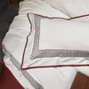 ホームテキスタイルラグジュアリー1000TCエジプト綿寝具セット自然サテンベッドリネン220x240ピローケース/フラットシート羽毛布団カバー1