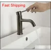 Banyo musluk mikserleri Su Havzası Banyo Lavabo Pirinç Fırçalı Altın Gri Matt Bla Nitblw Paketleme20102215