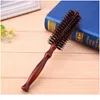 Professional Round Comb Hair Massage Gourd Roll Pearhead Natural Wood Bristle Brush sqcfuQ1830889