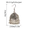 Boho Small Bell Tassel Drop Earrings For Women Vintage Ethnic Carved Exaggerated Dangle Earrings Indian Gypsy Jewelry