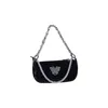 Shopping Bags New women's bag cool girl Butterfly Pearl patent leather armpit Single Shoulder Messenger Bag 220304