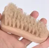 10pcsフット形状乾燥肌のボディソフトナチュラルブリスルブラシ木製バスシャワー毛ブラシスパボディブラシハンドルなし