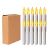 Cone LED Light Candles Electronic Taper Candle Battery Operated Flameless for Wedding Birthday Party Decorations Supplies SN4965