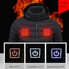 Piumini da uomo Parka da uomo Giacche riscaldate elettriche Gilet Cappotto da esterno in cotone USB Riscaldamento con cappuccio Scaldino termico invernale Outdoor1