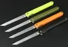EDC Pocket Flipper Folding Knife 440C Satin Tanto/Drop Point Blade ABS Handle Ball Bearing Fast Open Knives