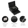 Three Layers Black Velvet Jewelry Box European Storage Case Large Capacity Display Holder Gift 220309