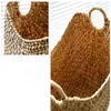 2019 NEW Manual Knitting Water Hyacinth Grass Boat Shape Storage Basket Natural Laundry Box T200602