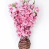 100 stks perzik kunstmatige kersenveer pruim bloesem tak zijde bloem boom voor bruiloft decors
