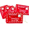 크리스마스 장식 10pcs 편지 사탕 가방 산타 클로스 펠트 봉투 자 수 장식 장식 어린이 키즈 선물 1