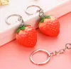 Fruit Key Ring Little Strawberry Keychain Party Cute KeyRing For Women Jewelry Girls' Gift Kids Friends GiftS WQ643-WLL