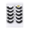 5PAirs Färgad Falsk Eyelash 12-18mm Naturlig 3D Faux Mink Ögonfransar Fluffy Tjock Cat Eye Lashes Extension Makeup