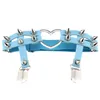 Sexy women garters rivet heart leather Leg ring charms Garter Belts hip hop women fashion jewelry will and sandy gift