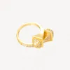 2022 nuovo fascino anello placcato oro 18 carati per le donne diamante con fedi nuziali in forma accessori di fidanzamento con sacchetti di gioielli all'ingrosso