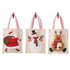 Sacchetti di tela di Natale Borsa ricamata Tote Bag Biancheria Riutilizzabile Bambino regalo Candy Storage Bag Shopping Bag Decorazioni natalizie all'ingrosso